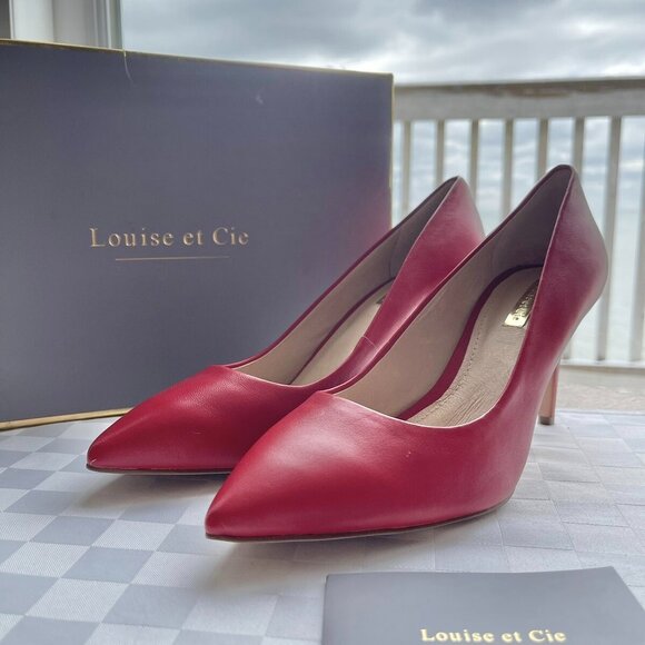 Louise et Cie Shoes - Louise et Cie Hanabeth Vespa Red Leather Pointed Toe Pumps
